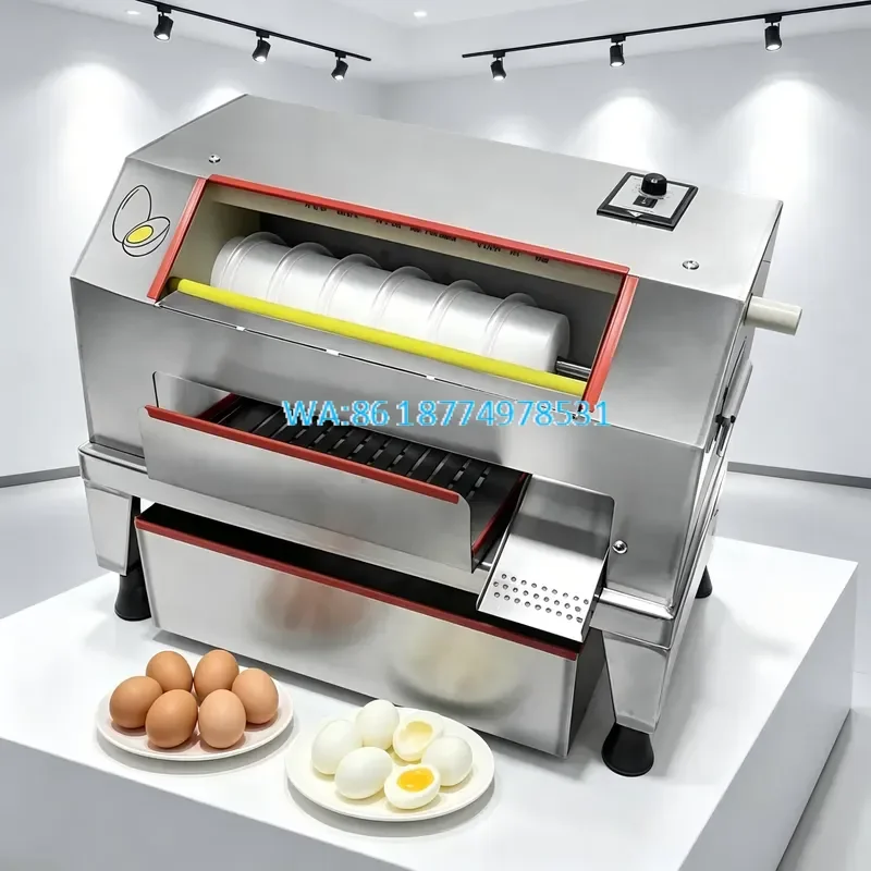 Wmwmnu for Kitchen Compact Egg Sheller High Speed 1500PCS/H Automatic Egg Peeler Stainless Steel Stable Egg Shell