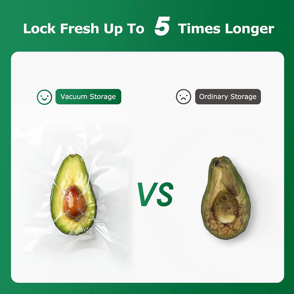 2 قطعة 5 متر كيس طعام مختوم بالفراغ، خالي من البيسفينول أ، حقيبة حفظ مفرغة بنمط ماسي مقذوف من سبع طبقات