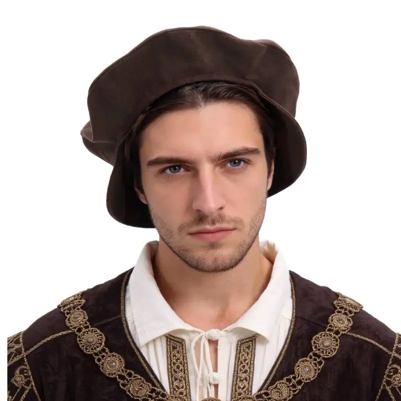 cosplay-tudor-beret-hat-with-short-flap-medieval-cap-renaissance-festival-costume