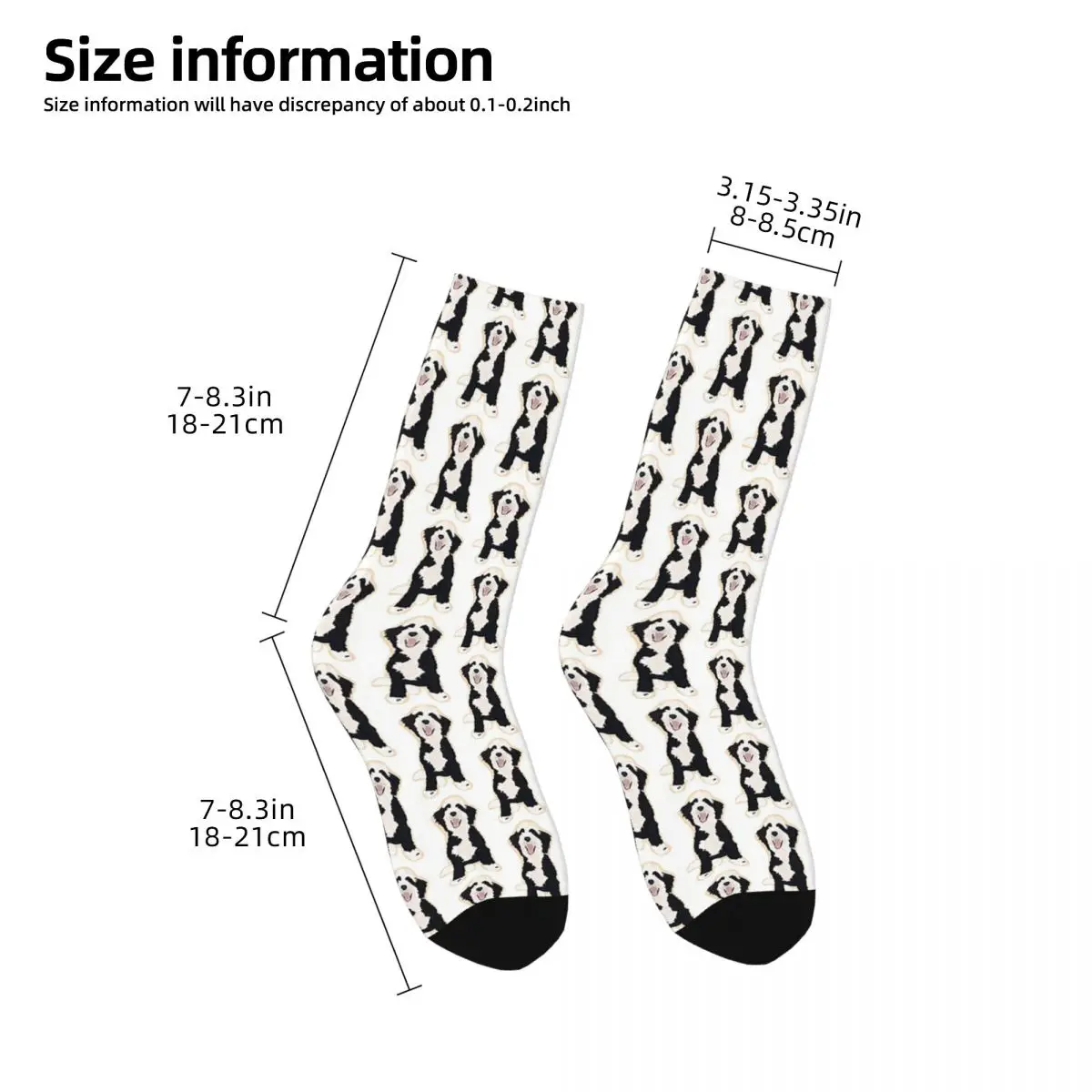 Bernedoodle Lover Socks Harajuku High Quality Stockings All Season Long Socks Accessories for Unisex Birthday Present