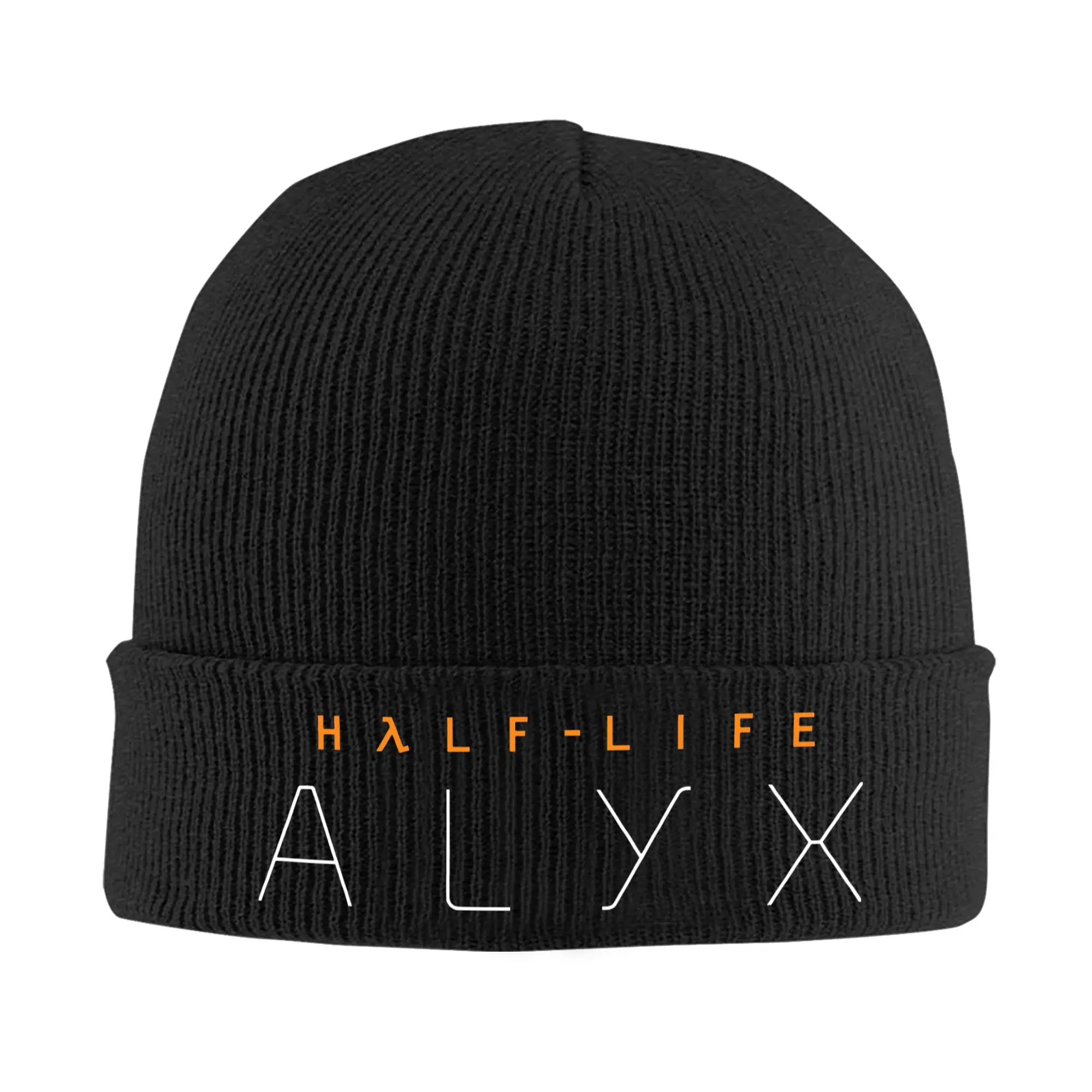 Half Life Alyx Logo Knitted Hat for Women Men Skullies Beanies Winter Hat Acrylic Video Game Casual Melon Cap