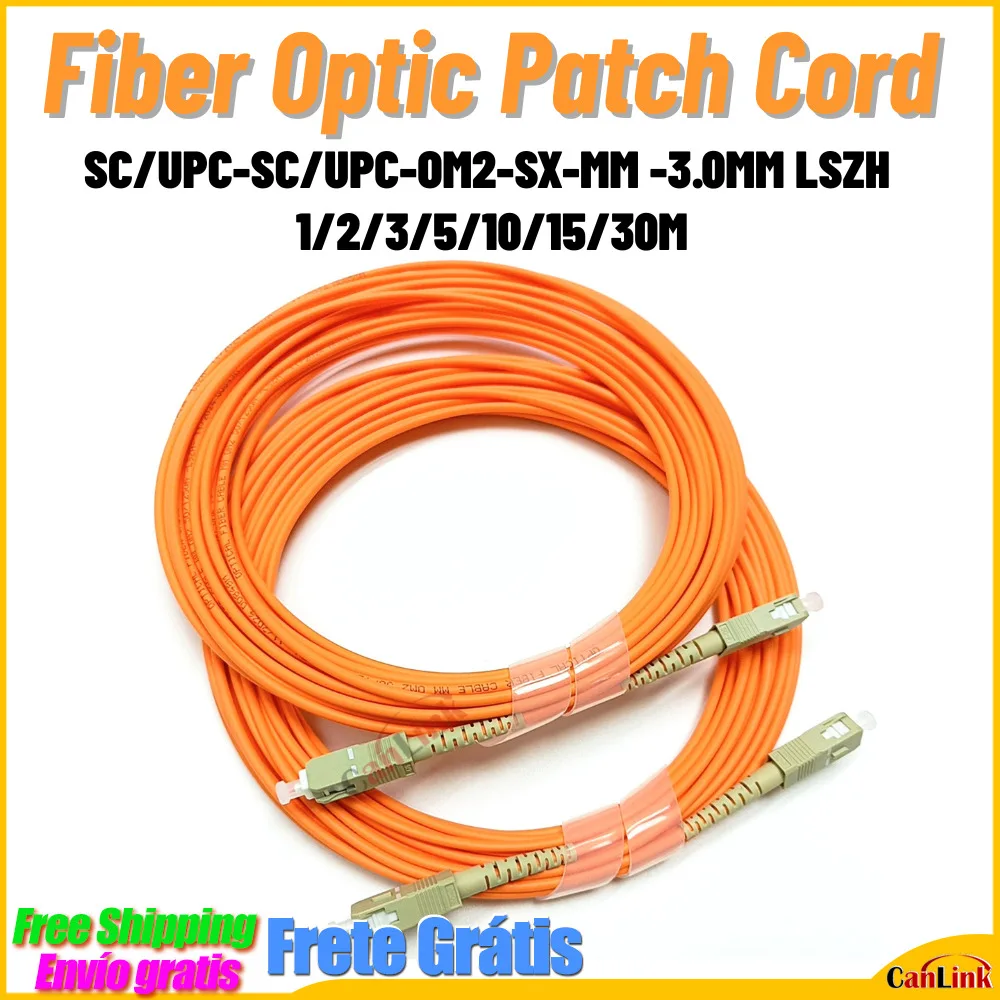 

OM2 Fiber Optic Patch Cord Orange SC/UPC-SC/UPC 1G Multimode Simplex 3.0MM SC-SC UPC fiber optic jumper
