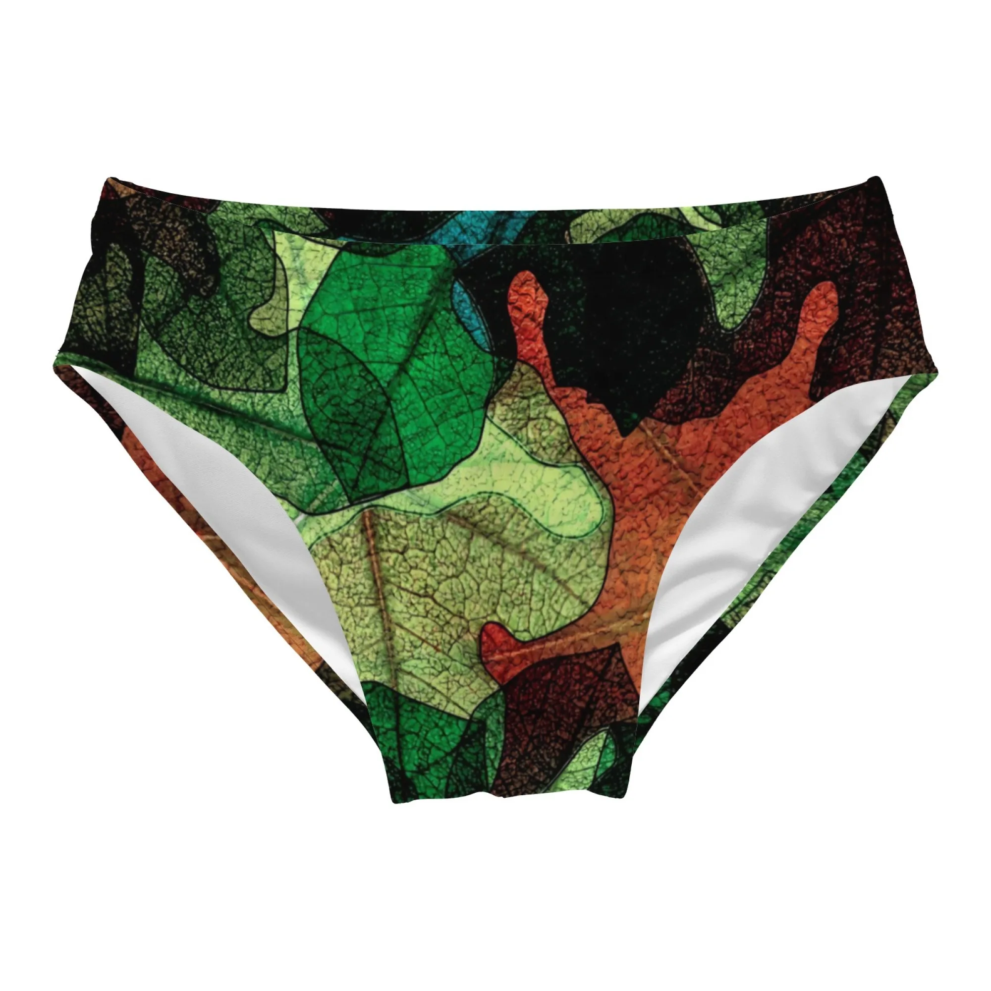 

Retro Plant Dead Leaf Texture Printing Men's Swimming Trunks Fashion Trend Swimming Pool Vacation Briefs Comfortable Swimsuit