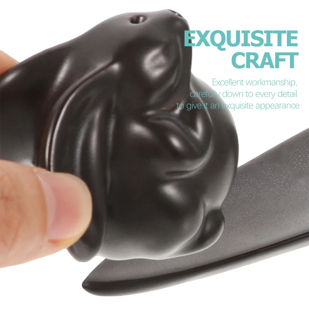 

2Pcs Incense Stick Burner Ceramic Holder Retro Rabbit Design for Anxiety Relief Meditation Home Decoration Incense Stick Holder