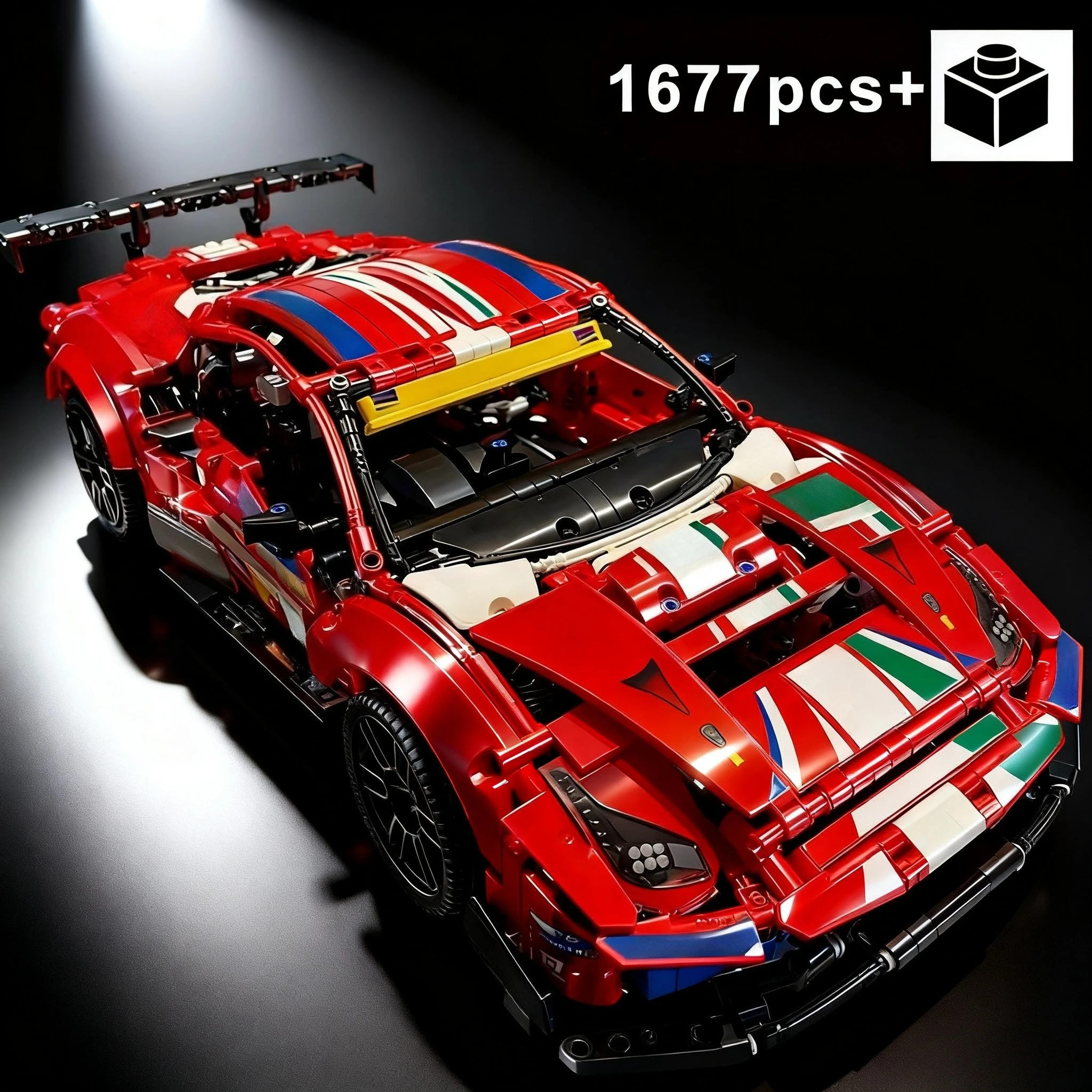 

New Technical 488GTE 1684PCS AF Corse Race Car Champion GT 42125 Series Exclusive Collectible Detailed Display Model Sets Adults