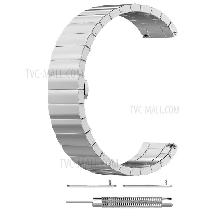 

22mm Solid Stainless Steel Link Chain Watch Band for Samsung Gear S3 Classic / S3 Frontier - Silver Color