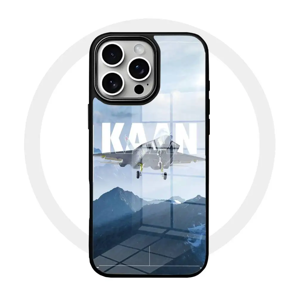 

UAV Fighter Jet Military Fan Phone Case Magnetic Glass Phone Case For Iphone 16 15 14 12 11 13 Pro Max Mini Puls Cover