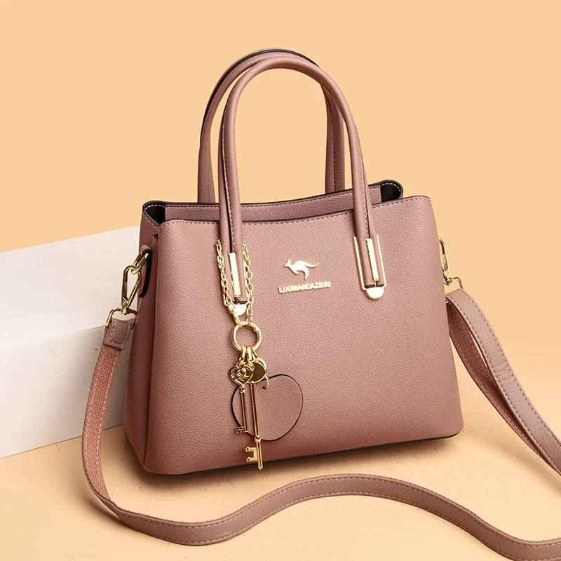 

New Large Capacity Shoulder Crossbody Bags for Women 2025 Brand Designer Purses and Handbags Leather Vintage Messenger HandBags