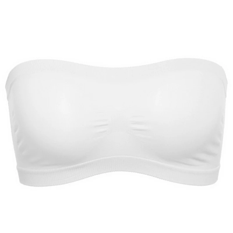 Lady's Sexy Strapless Crop Top Bra Bandeau Boob Tube Brassiere Summer Breathable Mesh Invisible Strapless Chest Wraps Tube Tops