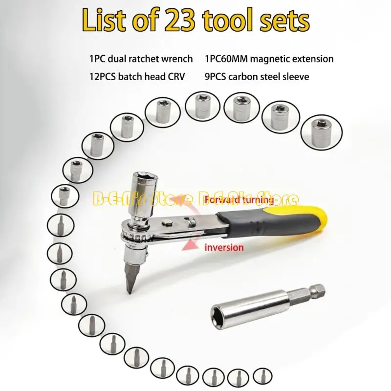 Y1AD Ratchet Screwdriver Multi-Bit Screw Driver Electrician Disassembly Hand Repair