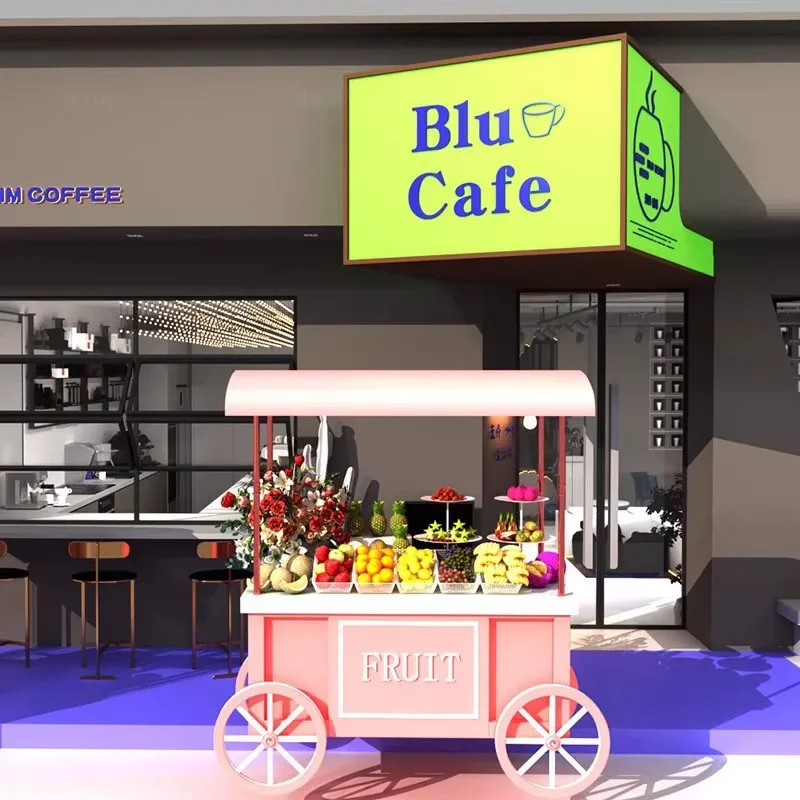 Promotion Ice Water Food Truck Event Festive Display Showcase Night Market Float