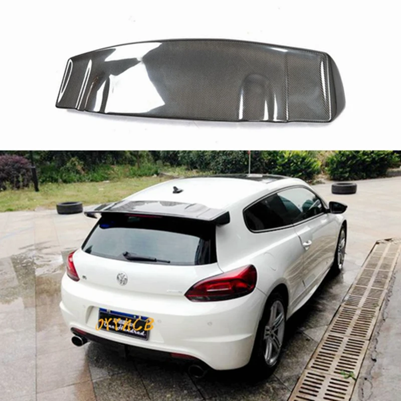 VOTEX style Scirocco Carbon Fiber Rear roof Lip Wing spoiler For Volkswagen VW Scirocco 2010 2011 2012 2013 2014