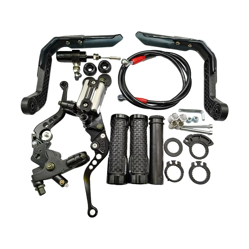 High Performance CNC Machined Front Brake Caliper Pump and Clutch Handle Assembly Kit Adjustable Levers for Motorcycle Upgrade