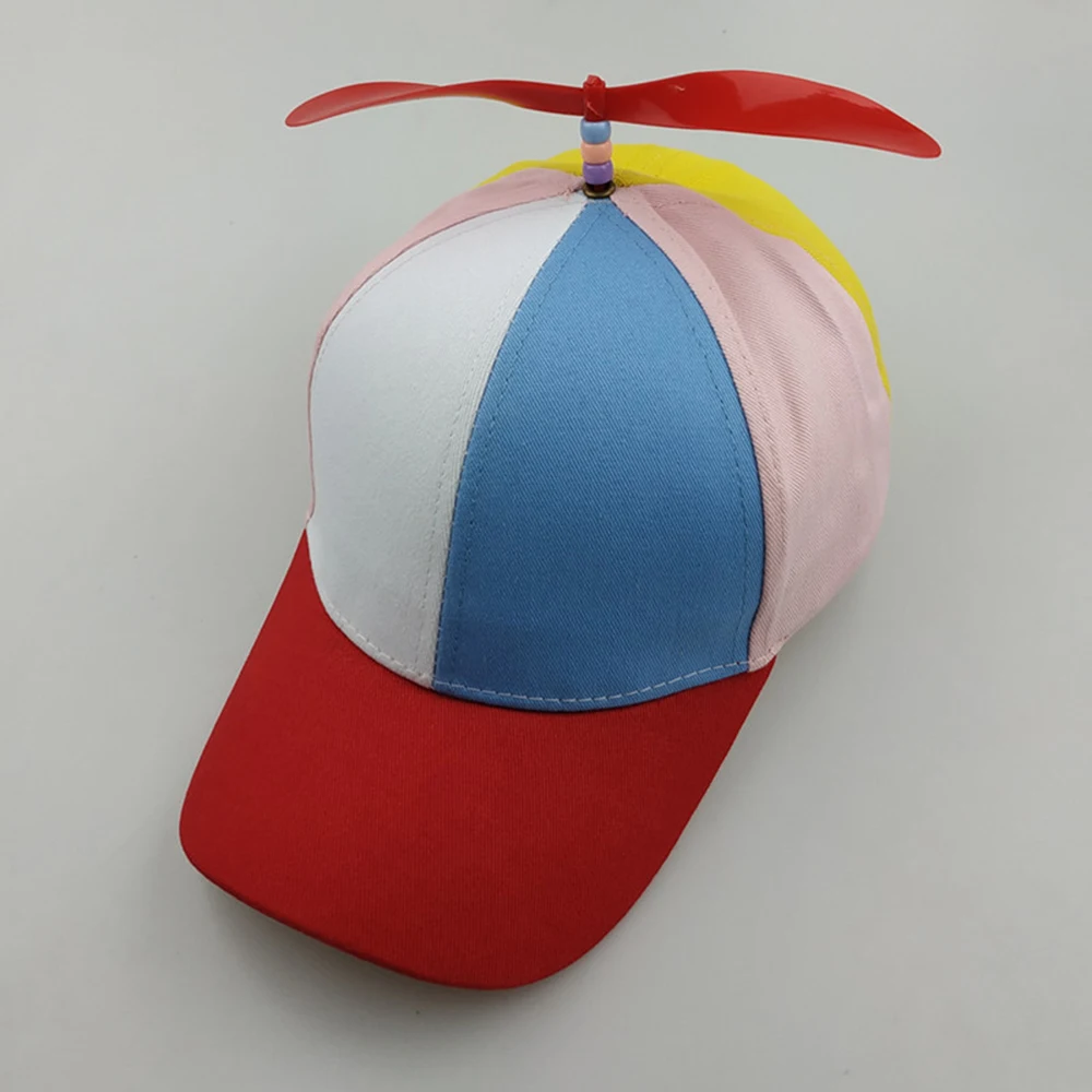 Parent-child Baseball Cap Propeller Helicopter Hat Adjustable Dragonfly Patchwork Baseball Caps Leisure Sunscreen Hats For Kids