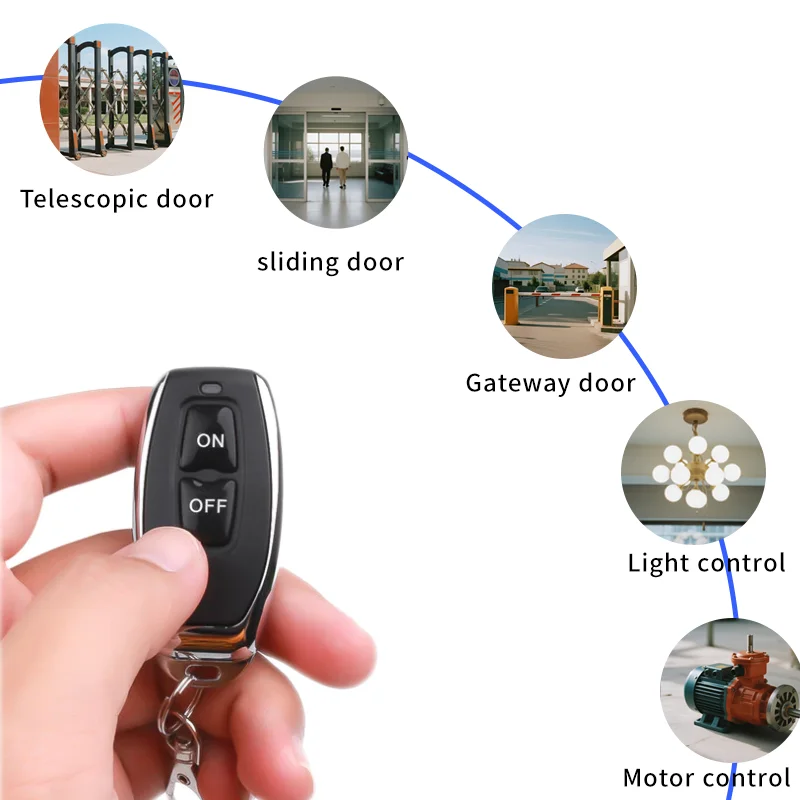 مفتاح تحكم عن بعد لاسلكي 433 ميجا هرتز تيار مستمر 12 فولت 1CH وحدة التتابع استقبال EV1527 استقبال التتابع وجهاز إرسال 2CH