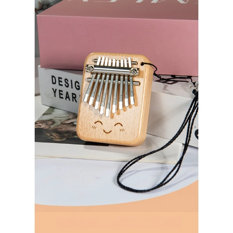 Solid Wood 9-tone Mini Thumb Piano Musical Instrument, Wooden 9-tone Finger Piano, Portable Kalimba, Beginner Instrument - view 6