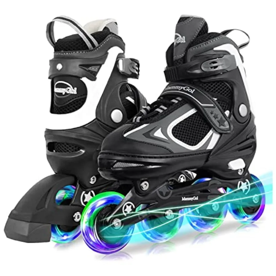 Adjustable Inline Skates for Boys Girls Youth Blades Roller Skates with Light up Wheels Ages 4-16