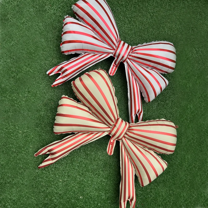 Striped Bow Balloon,Children's Birthday Party Decoration, Bow Tie Aluminium Film Balloon