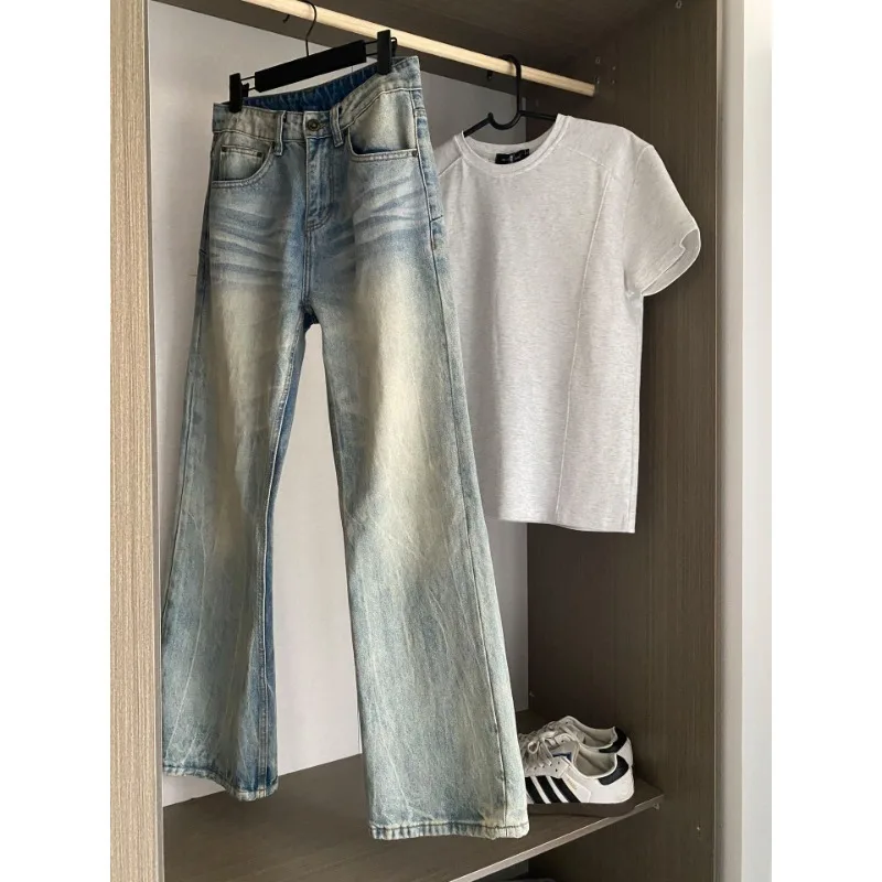 American Vintage Jeans, Men's Slim Pants, Slim Straight-leg Pants, Slightly Flared Casual Pants