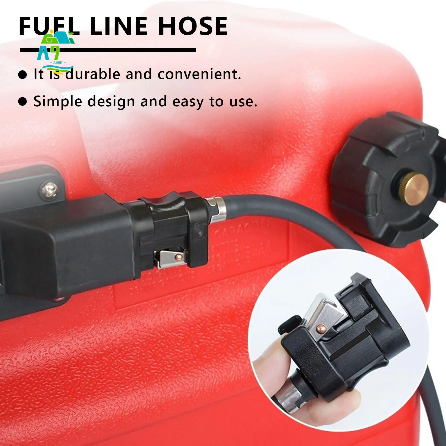 A09E-2M Fuel Line Hose Assy For Yamaha Outboard P-Rimer Bulb Connector