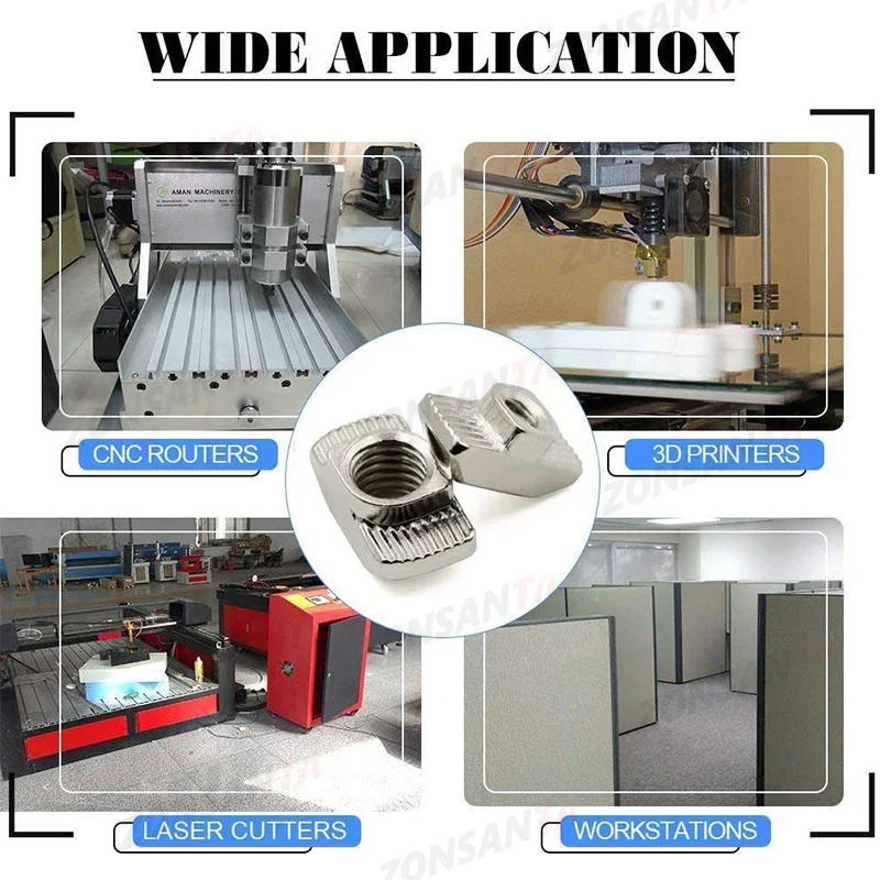 T فتحة الجوز M3 M4 M5 M6 M8 T الجوز المطرقة انزلاق رئيس ثلاثية الأبعاد أجزاء الطابعة السحابة موصل 2020 3030 4040 الألومنيوم الشخصي