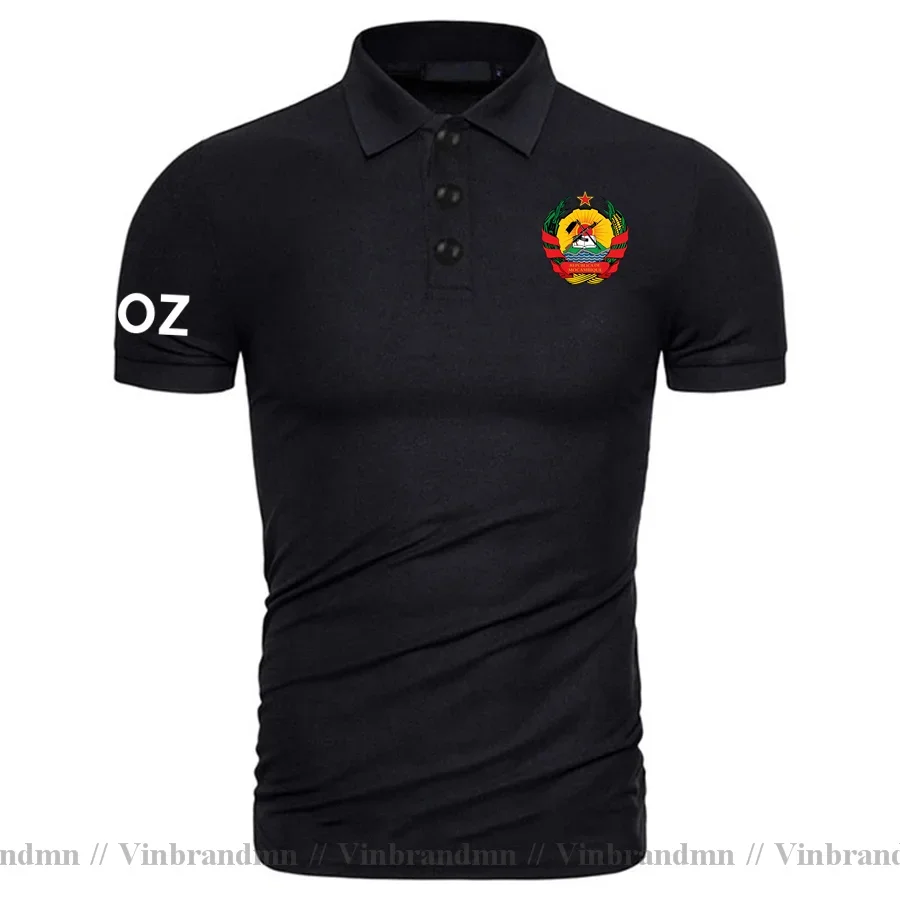 Mozambique Polo Shirts Men Short Sleeve Classic Brands Printed for Country Cotton Hipster Shirt Nation Team Flags Mozambican MOZ