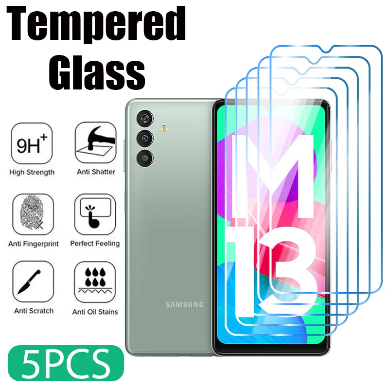 5PCS Screen Protectors for Samsung Galaxy A13 A53 A23 A33 A73 Glass on A03 A03S A12 A22 A32 A52 A31 A51 A71 A72 A04 A04S S20 S21