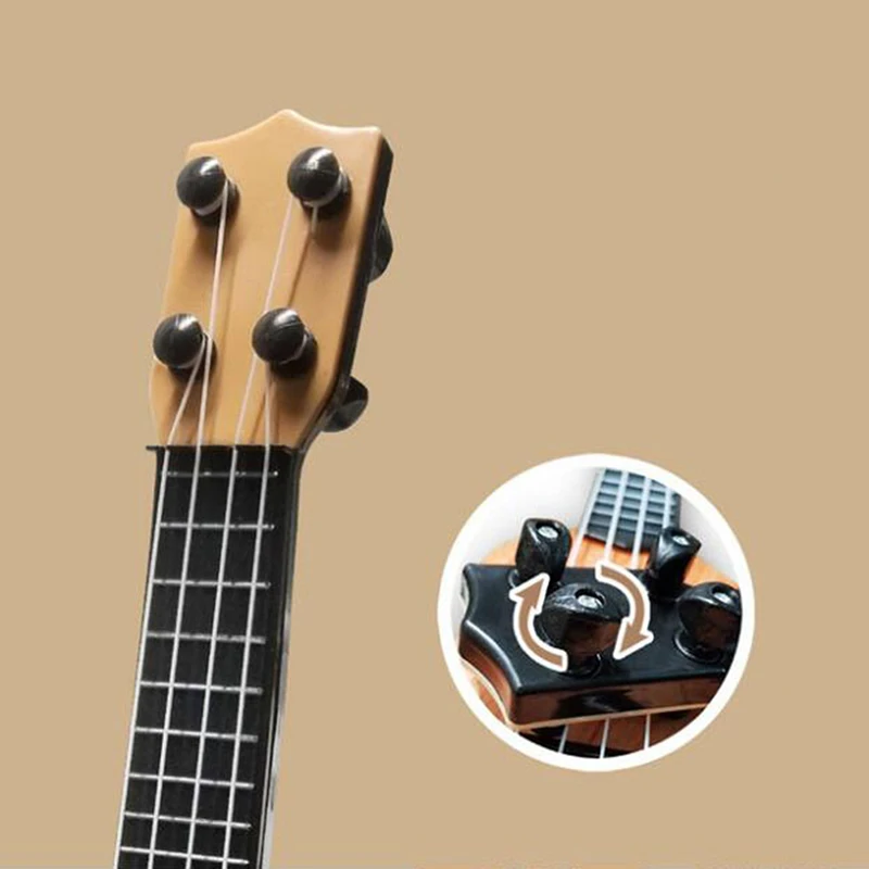 1 szt. Mini gitara 4 struny gitara klasyczna zabawka instrumenty muzyczne dla dzieci dzieci początkujący wczesna edukacja mała gitara