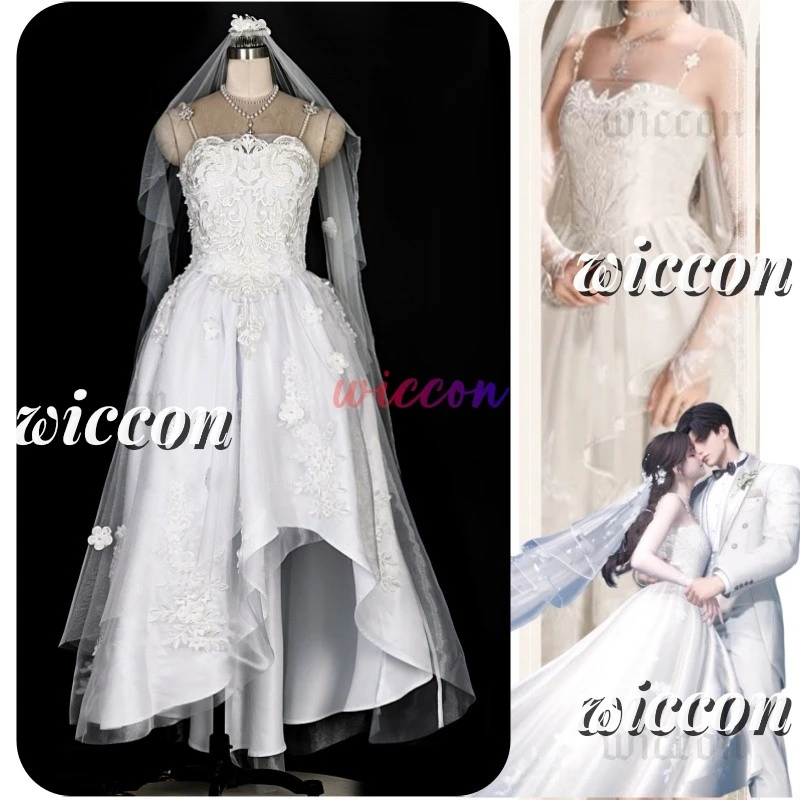 

Love And Deepspace Iceborn Heroines Cosplay Costume Zayne Iceborn Warmth Bridal Gown Dress Outfit Daily Date Party Women Girls