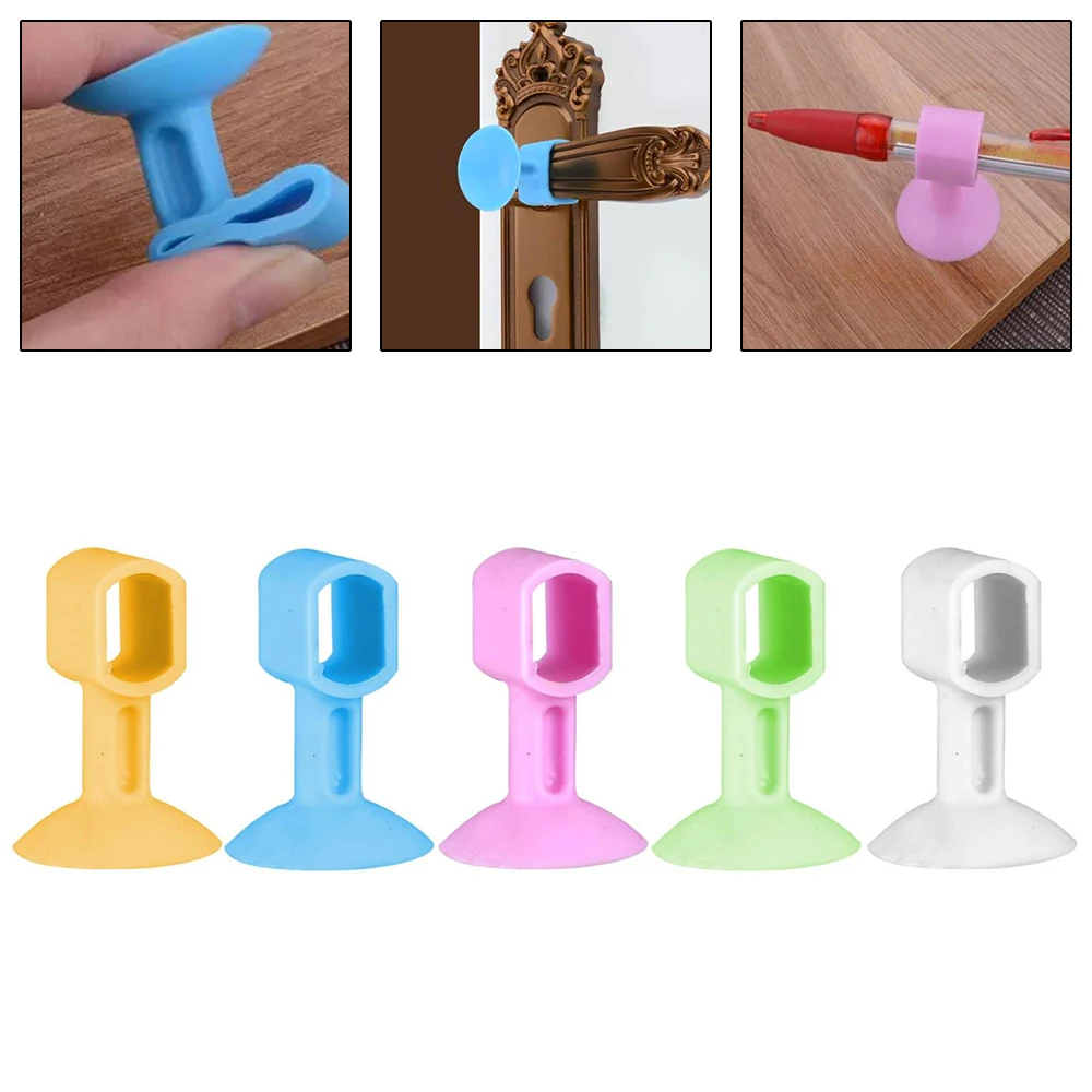 

1 Piece Silicone Impact Resistant Door Suction Door Handle Stopper Anti-Collision Suction Cup Door Bumpers for Bathroom