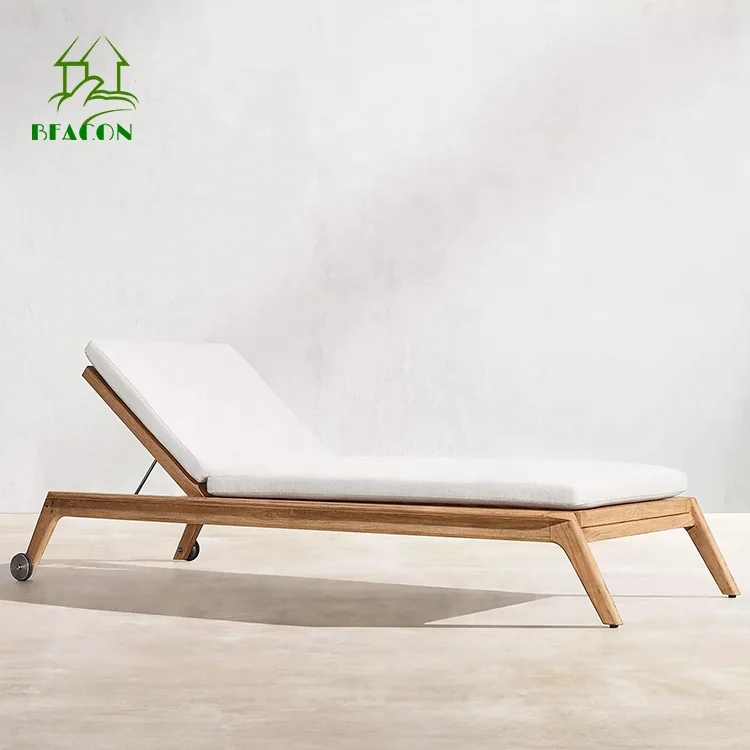 High quality modern outdoor leisure r  best seller teak wood with cushion garden r