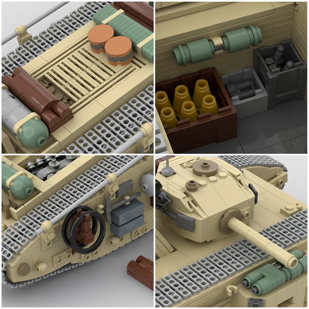 MOC Indianaed Jones Mark VII Tank Building Blocks Set The Last Crusade Tank Model Toys for Kids Gifts 2119 PCS Bricks