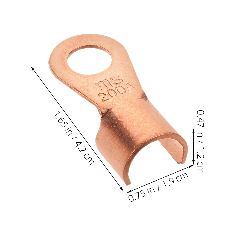 10 قطعة موصلات طرفية مفتوحة من النحاس عروات الأسلاك أطراف كابل لموصلات الأسلاك الكهربائية العقص #3