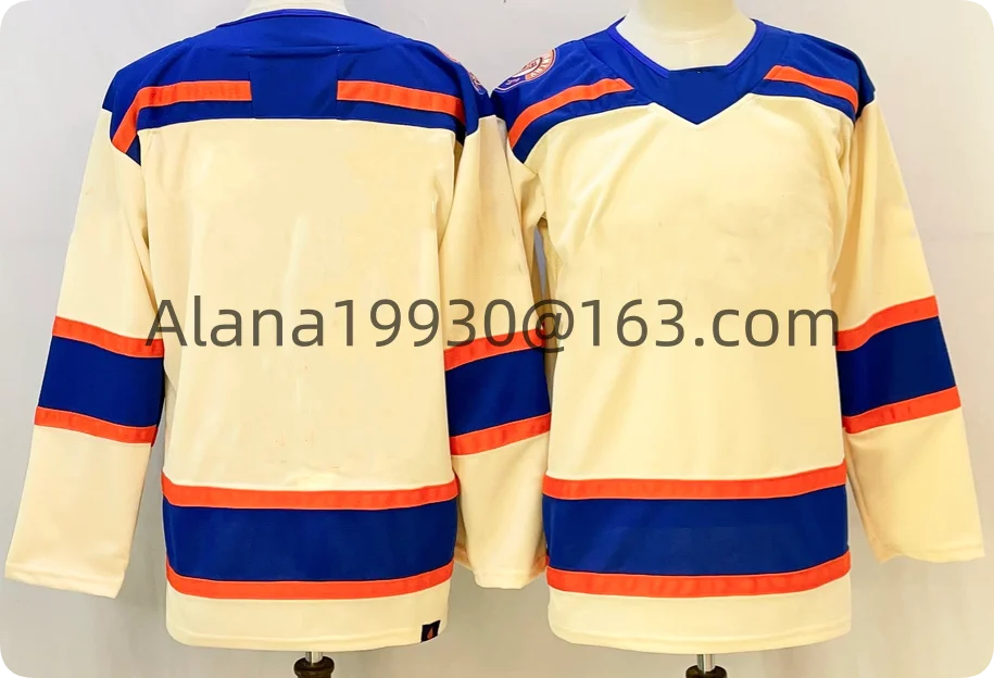 

Custom 2025 New Style Jersey Ryan Nugent-Hopkins McDavid Stuart Skinner Zach Hyman Jerseys Light Beige Stitched