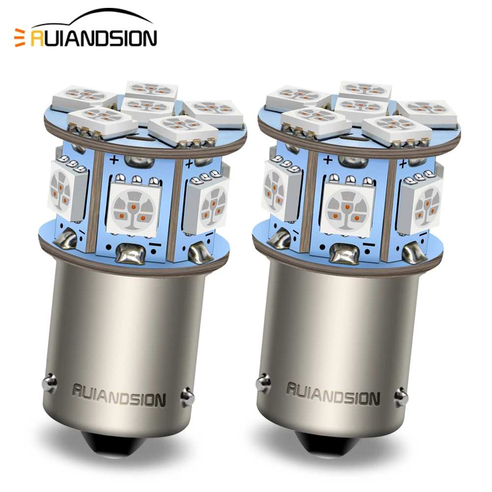 

RUIANDSION BA15S P21W 1156 BAU15S PY21W LED Bulbs Car Motorcycle Turn Signal Light 6V 12V 24V 6-30V Amber Yellow Red Warm White