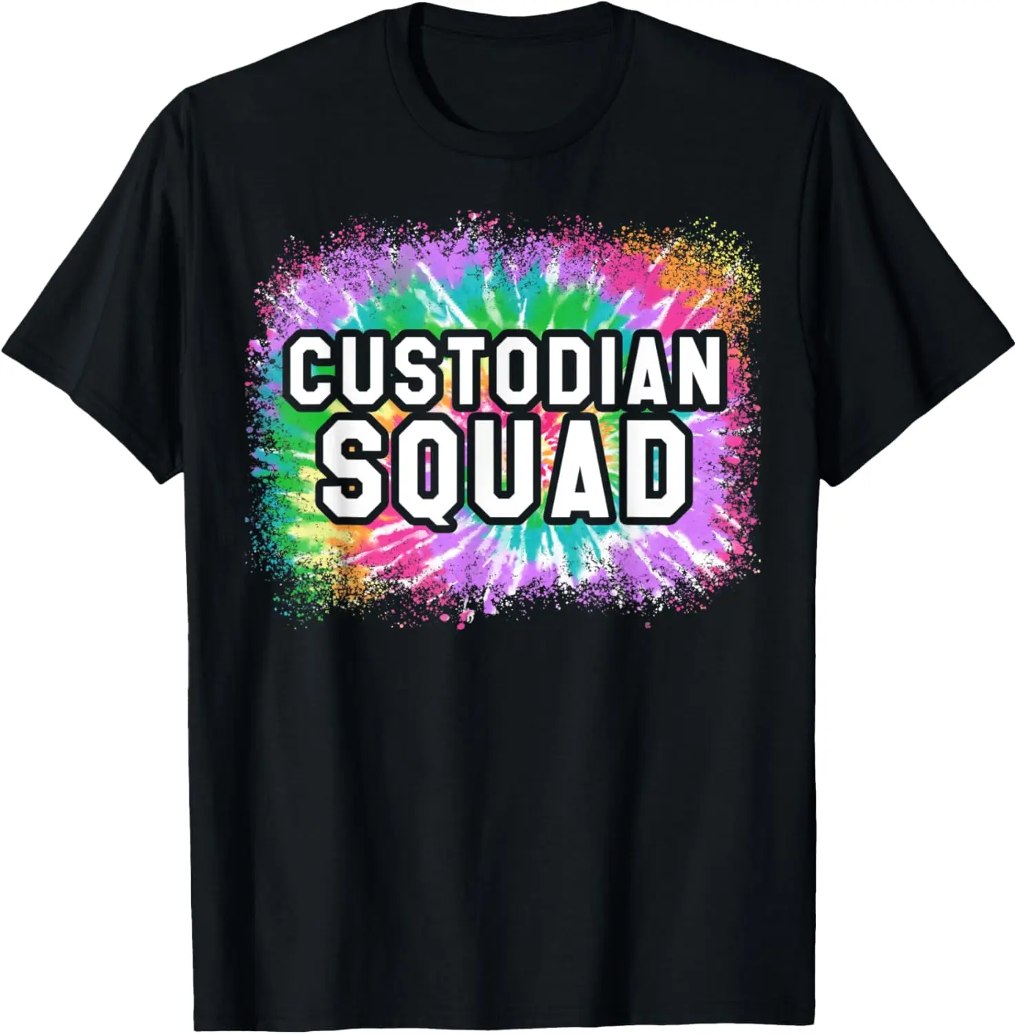 Cute Cleaning Staff Custodian Squad Appreciate Tie Dye T-Shirt