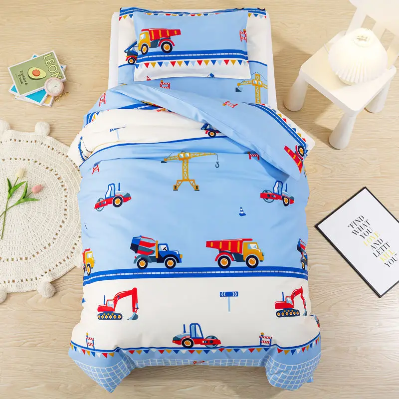 1pcs Children's kindergarten bed sheet comforter cover no filling cartoon fluff bedding soft and com