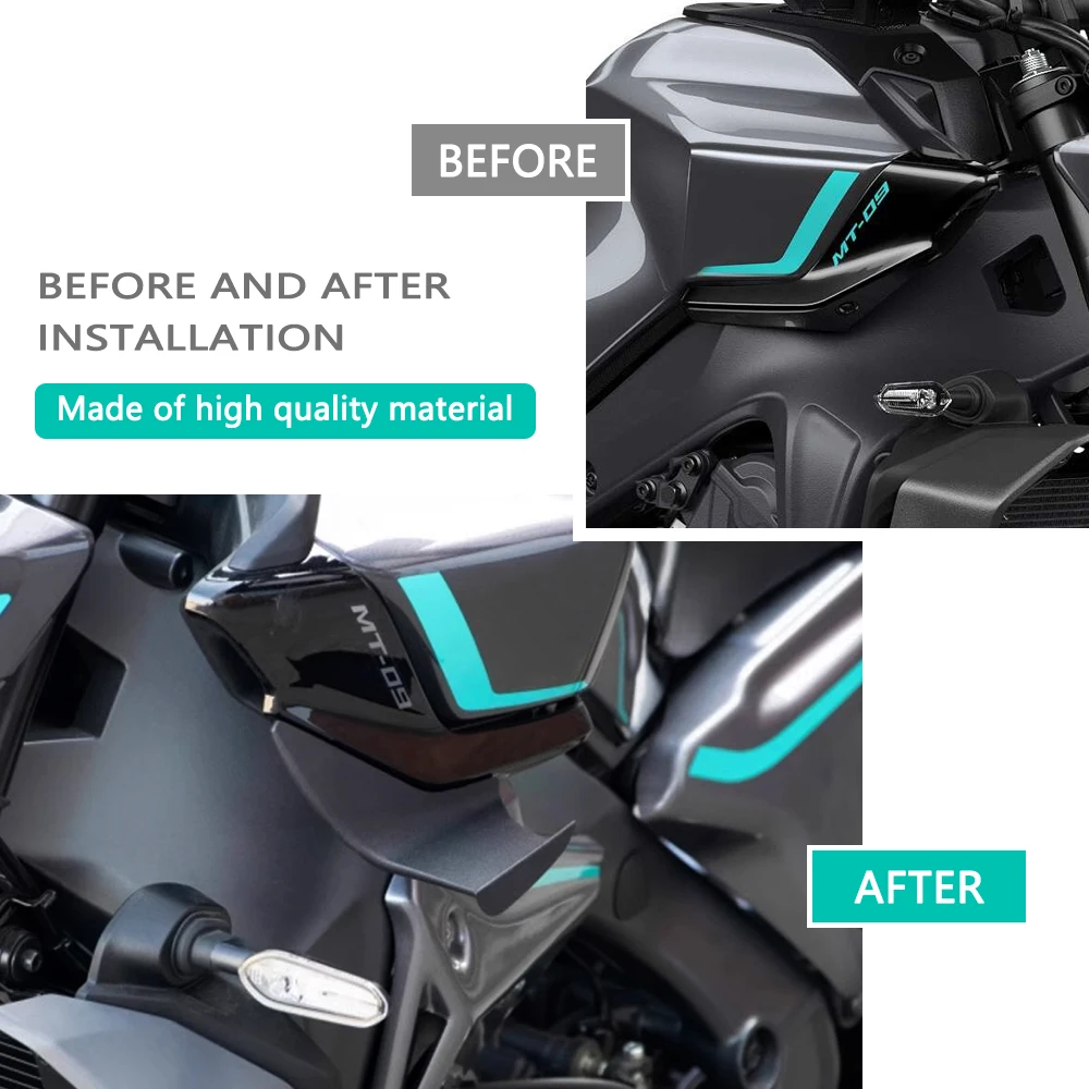 لياماها MT-09 MT09 SP 2024-2025 خزان الحرس الجانب أجنحة تحطم حامي عدة دراجة نارية غطاء خزان الوقود الملحقات #4