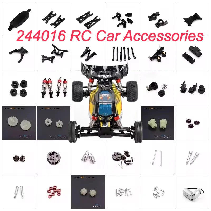 

244016 4WD High Speed Remote Control RC Car Spare Parts Dog Bone Motor Shock Absorber Differential Servo Cover Swing Arm Base