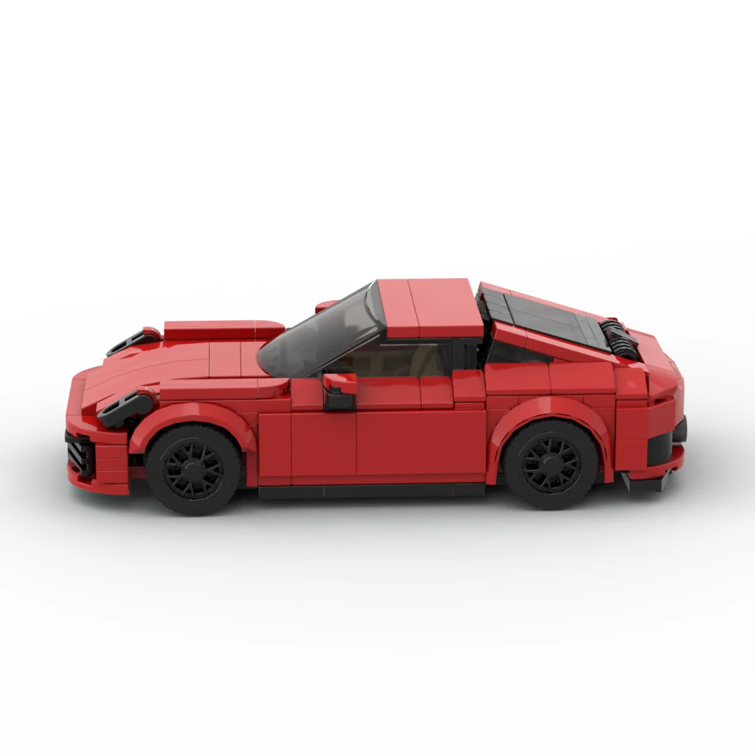 Moc Speed 911 Carrera Red Racer Cars City Sports Vehicle Bausteine Kreatives Garagenspielzeug für Jungen Klassisch