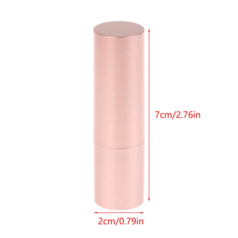 Tubo de batom recarregável de 3.5ml com tampa, recipiente de bálsamo labial rosa fosco vazio, faça você mesmo, recipientes de pomada cosmética, garrafa de viagem