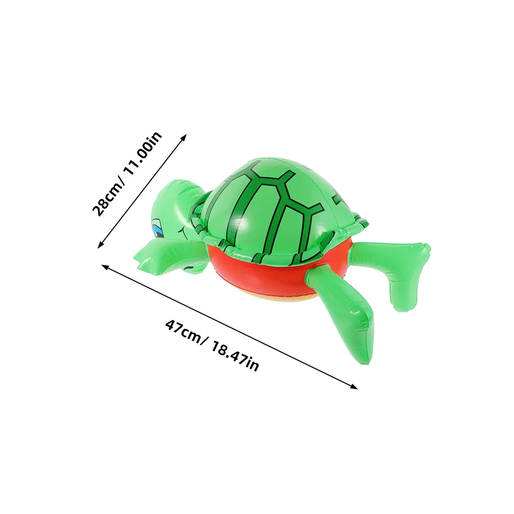 2 Pcs Inflatable Turtle Balloons PVC Party Props Kids Toys Lifelike Reusable Storage Transport Swimming Pools Beaches