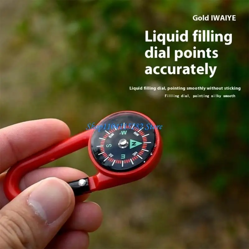 Keychain Navigation Tool for Teen Adults Fishing Camping Multifunction Compasses - Image 5