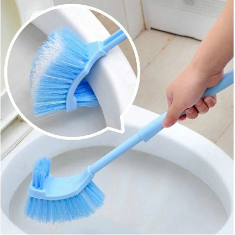 Cleaning Toilet Brush Plastic Long Handle Double-Sided Dead Corner Cleaning Brush Soft Bristles Cleaning Toilet Brush Floor Seam