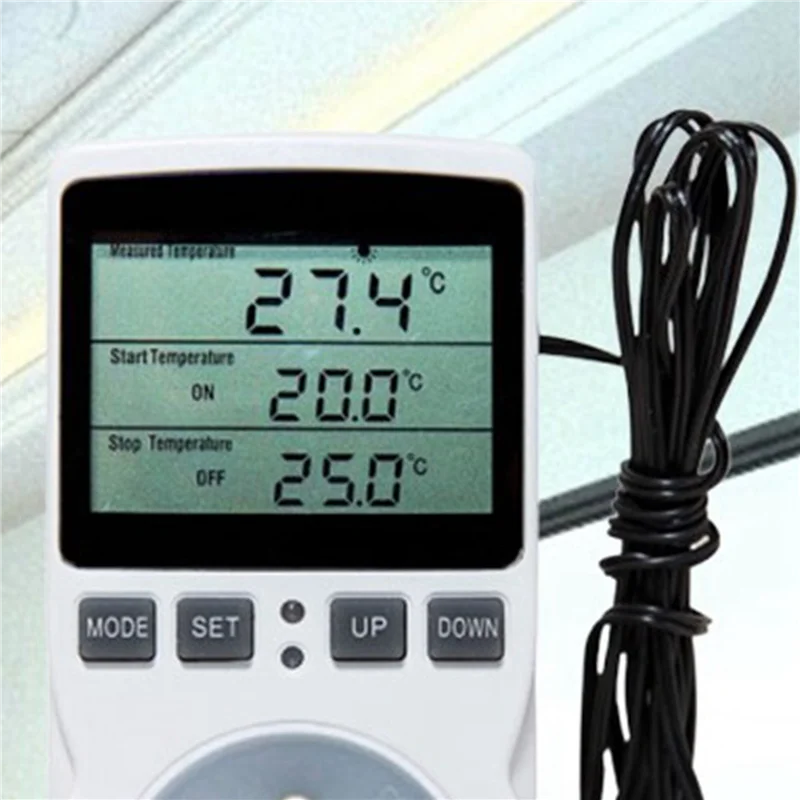 ABNG 4X цифровой регулятор температуры, термостат, розетка, вилка, таймер отопления, охлаждения для домашней теплицы, британская вилка