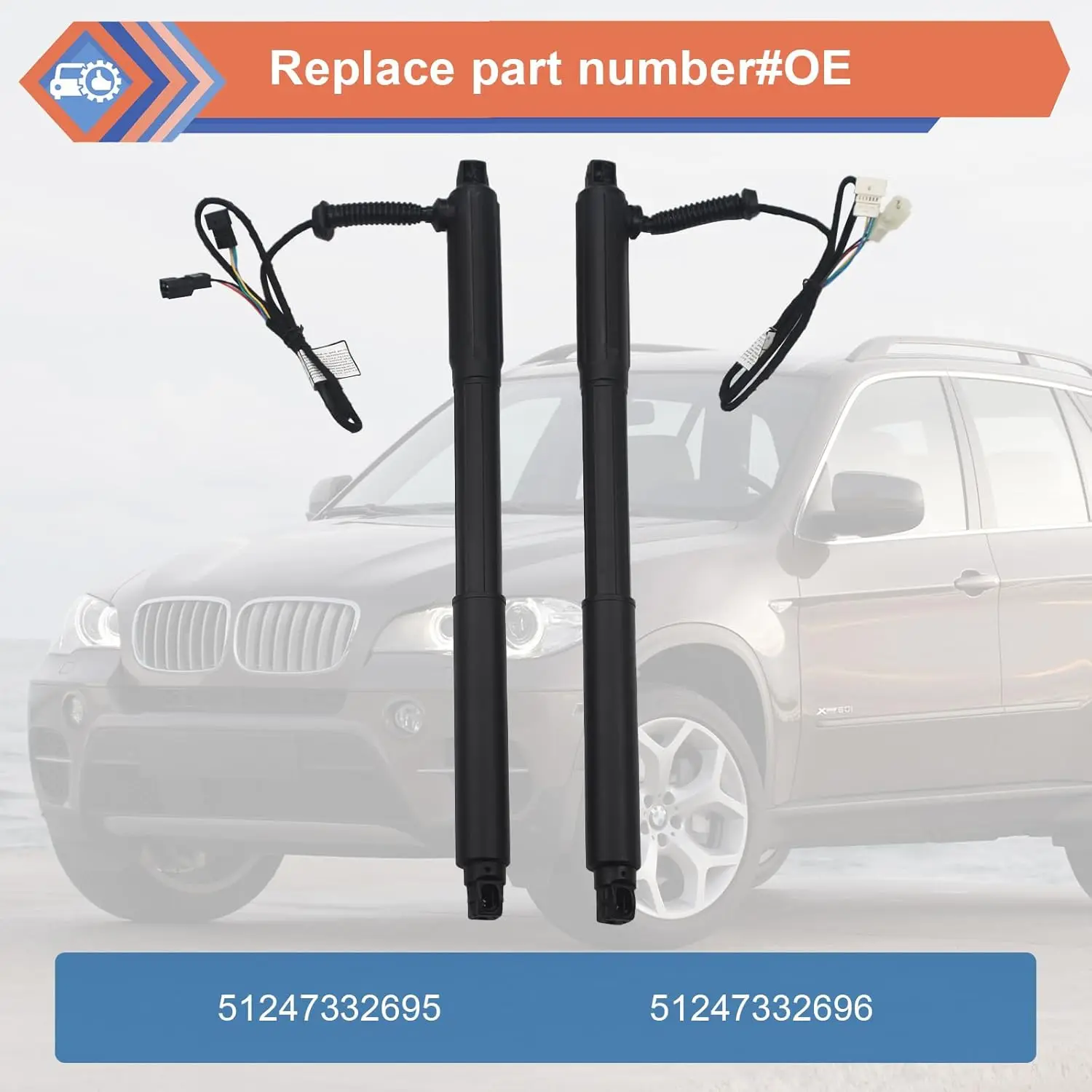 

51247332695 1pcs Left /Right Electric Tailgate Gas Support Struts for 2007-2013 BMW X5 E70 E70 51244887652 5124729458