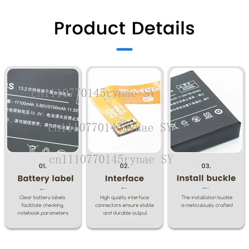 LR4867102-3S 65.84Wh Laptop Battery For AOKZOE A1L A1Pro A1 Built-in Laptop Battery