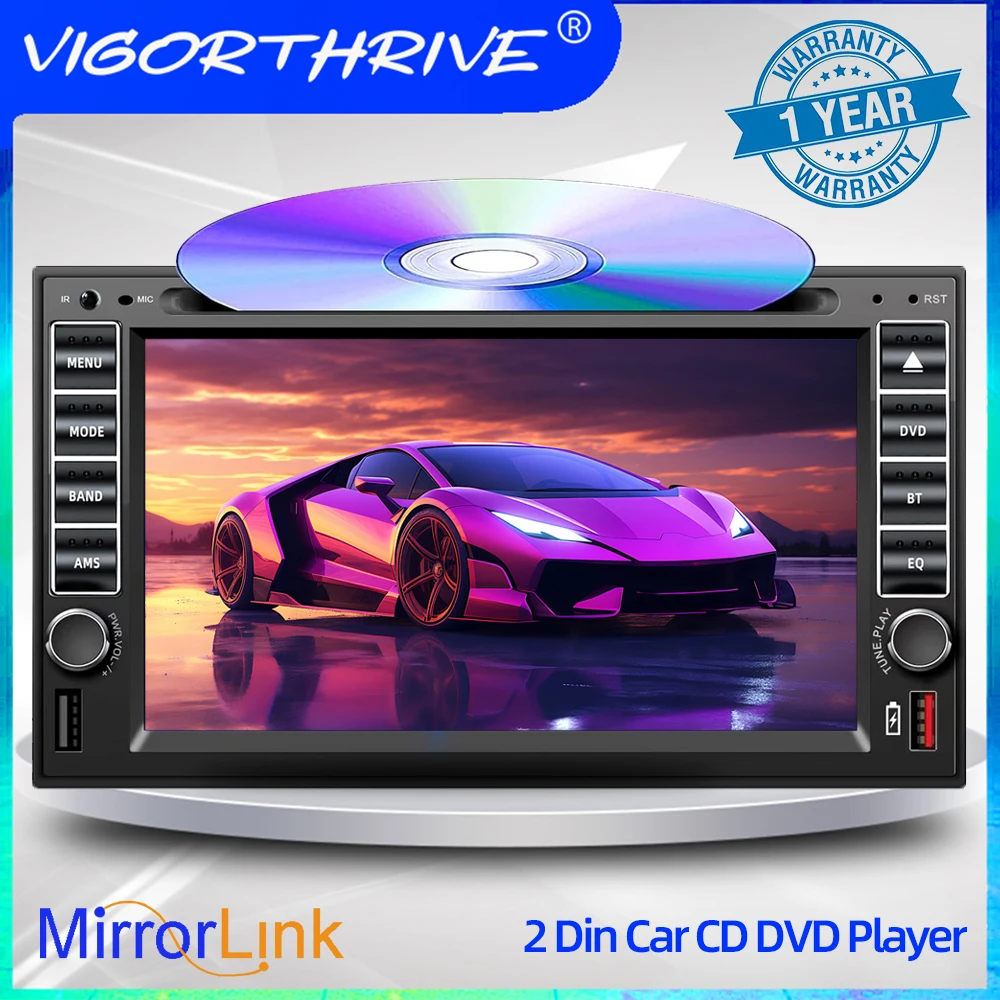 

Double Din Car Radio Mirror Link Support IOS Android Phone Sync Screen Projection