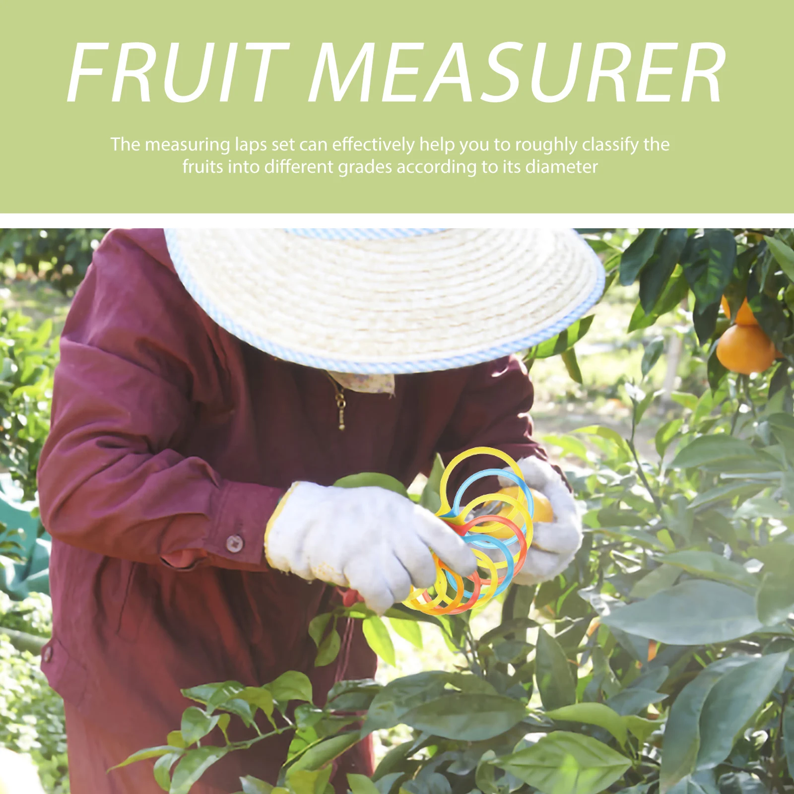 

Plastic Fruit Measuring Ring Diameter Gauge Round Circle Calipers Farm Market Grading Tool for Apples Oranges Pears Peaches