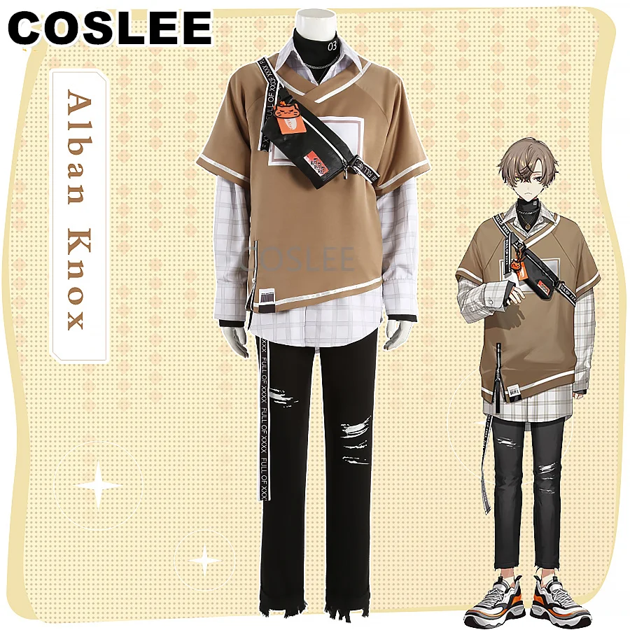 COSLEE Alban Knox Vtuber Nijisanji Cosplay Costume New Clothes Fashion Handsome Uniform Halloween Party Outfit Customized 2023